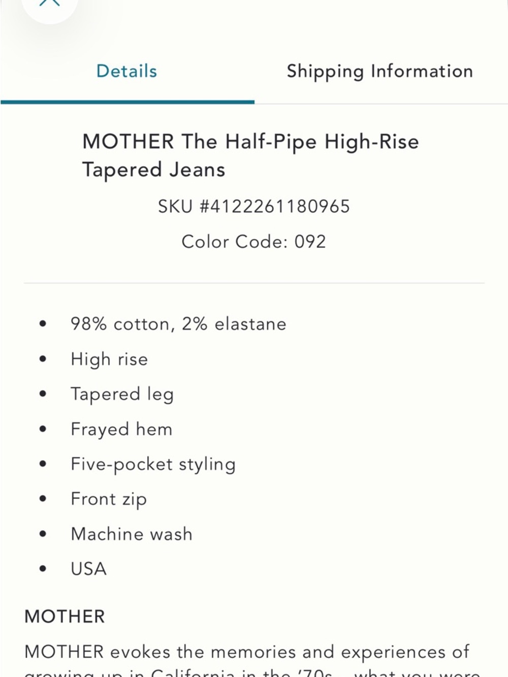 MOTHER Light Blue High-Rise Cropped Wide-Leg Jeans - Picture 3 of 6